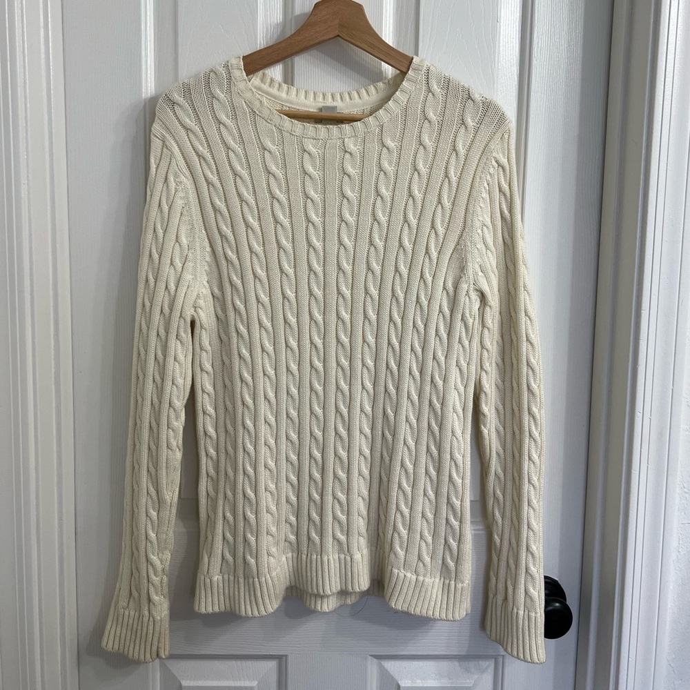 L.L. Bean Women's Cable Knit Sweater Size Large